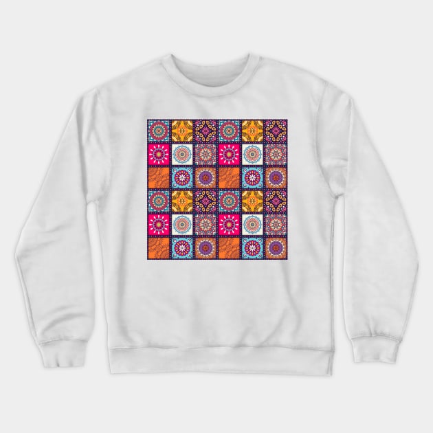 Magical Colorful Mandala Product & Design for (Phone Cases & Skins ,Pillows,Pin Buttons,etc.) .Profit goes to donation Sticker Crewneck Sweatshirt by kamal